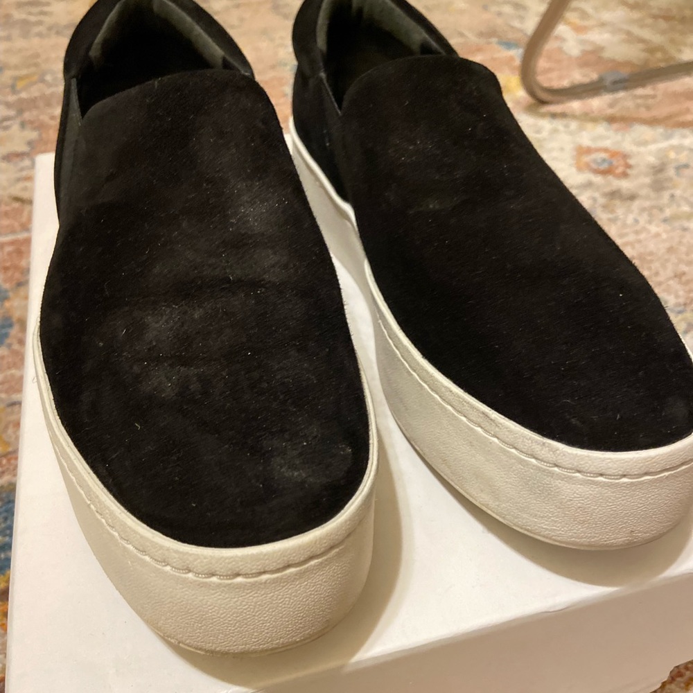 Vince Slip On Warren Sneaker In Black Suede - image 3